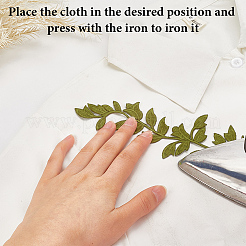 Leaf Computerized Embroidery Polyester Ornament Accessories&nbsp;FIND-WH0152-163A