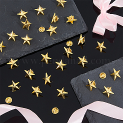 30Pcs Zinc Alloy Star Brooches&nbsp;FIND-FH0011-52G