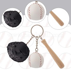 2Pcs 2 Colors PU Leather Keychain&nbsp;KEYC-CL0001-01