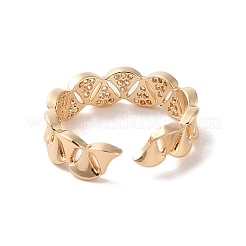Brass Micro Pave Cubic Zirconia Open Cuff Rings&nbsp;RJEW-K263-16G