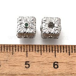 Brass Micro Pave Cubic Zirconia Beads&nbsp;KK-M318-28P
