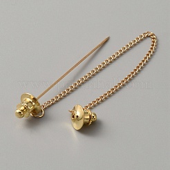 Alloy Hanging Chains Shirt Collar Pins&nbsp;JEWB-WH0026-32LG
