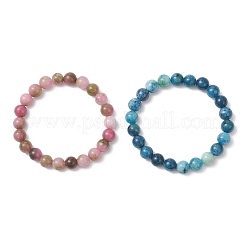2Pcs Natural Dyed White Jade Beads Stretch Bracelet for Women&nbsp;BJEW-JB13165