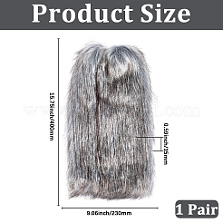 Polyester Imitation Fox Hair Boot Cover&nbsp;AJEW-WH20130-37B