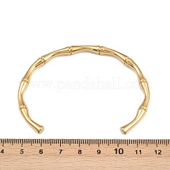 304 Stainless Steel Bamboo Joint Cuff Bangles for Women&nbsp;BJEW-G759-09G