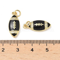 Brass Micro Pave Cubic Zirconia Pendants&nbsp;KK-Q068-58G-01