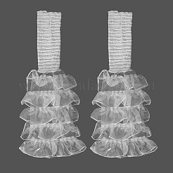 Polyester Ruffle Layered Patchwork Leg Sleeves&nbsp;AJEW-WH20042-75D