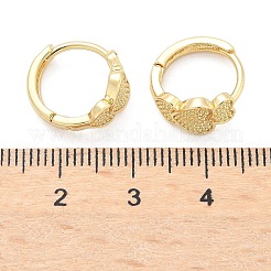 Heart Brass Hoop Earrings&nbsp;EJEW-Z102-15G