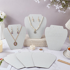 Bust Shaped Velvet Necklaces Jewelry Display Stands&nbsp;ODIS-WH0043-159A