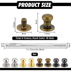 64 Sets 4 Colors Brass Cabinet Drawer Pull Handles&nbsp;KK-PH0011-89A