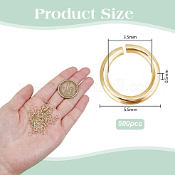 500Pcs Brass Open Jump Rings&nbsp;KK-DR0001-32C