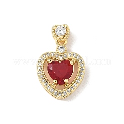 Brass Micro Pave Cubic Zirconia Pendants&nbsp;KK-L239-065G