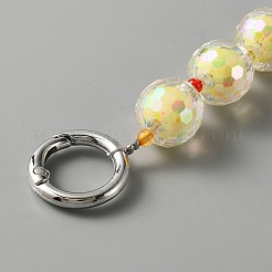 Beads in Beads Style Faceted Acrylic Chain Bag Straps&nbsp;PURS-WH0001-51A
