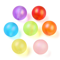 Transparent Frosted Acrylic Beads&nbsp;FACR-CJC0007-01