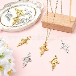 10Pcs 2 Colors 201 Stainless Steel Pendants&nbsp;STAS-YW0011-06