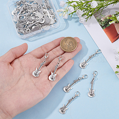 40Pcs Guitar Alloy Pendant Decorations&nbsp;HJEW-ME00083