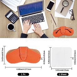 1Pc PU Leather Glasses Case&nbsp;AJEW-CN0004-43L