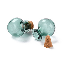 Round Glass Cork Bottles Ornament&nbsp;X-GLAA-D002-03C