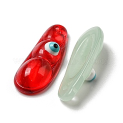 Transparent Glass with Enamel Pendants&nbsp;GLAA-G108-01