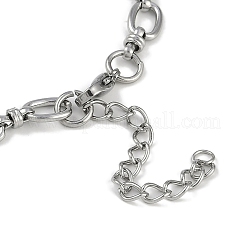 Anti-Tarnish 304 Stainless Steel Oval Link Chain Anklets&nbsp;AJEW-A057-06P