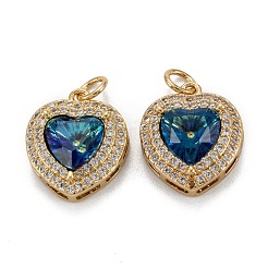Brass Micro Pave Cubic Zirconia Pendants&nbsp;KK-G404-A-01