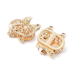 Rack Plating Brass Box Clasps&nbsp;X-KK-A183-66G