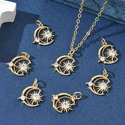 SHEGRACE Valentine's Day Brass Clear Cubic Zirconia Pendants&nbsp;XGRQ3K682-536G