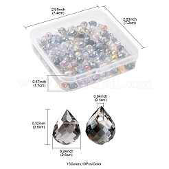 150Pcs 15 Styles Electroplate Glass Beads&nbsp;EGLA-FS0001-50