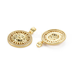 Brass Micro Pave Cubic Zirconia Pendants&nbsp;KK-Q252-066-NF