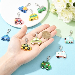 10Pcs Vehicle Theme Resin Pendant Decorations&nbsp;HJEW-YW00288