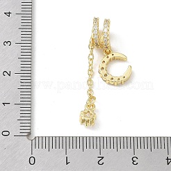 Brass Micro Pave Clear Cubic Zirconia Pendants&nbsp;CU-CBA9FFD-02G