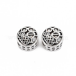 Tibetan Style Alloy European Beads Settings for Enamel&nbsp;TIBEB-N007-026