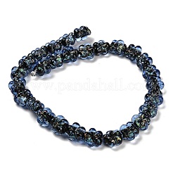 Handmade Dichroic Foil Glass Beads Strands&nbsp;DICH-U001-04C