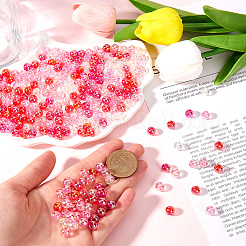 500Pcs 5 Colors Valentine's Day Transparent Acrylic Beads&nbsp;MACR-SP0001-29B