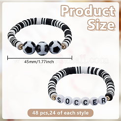 Polymer Clay Heishi Beaded Stretch Bracelets&nbsp;BJEW-GO0002-28B-02