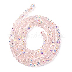 Electroplate Transparent Glass Beads Strands&nbsp;EGLA-A046-01A-15