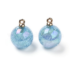 Transparent Crackle Acrylic Pendants&nbsp;OACR-WH0003-07D