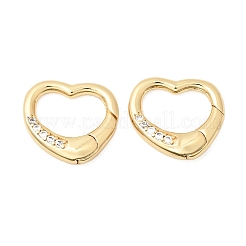 Brass Micro Pave Clear Cubic Zirconia Spring Gate Rings&nbsp;ZIRC-F146-01A