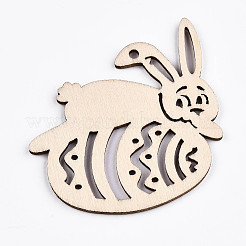 Undyed Natural Wooden Big Pendants&nbsp;WOOD-S058-018