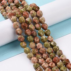 Natural Unakite Beads Strands&nbsp;G-G990-B02
