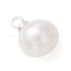 Natural Cultured Freshwater Pearl Two Sides Polished Charms&nbsp;PALLOY-JF05091