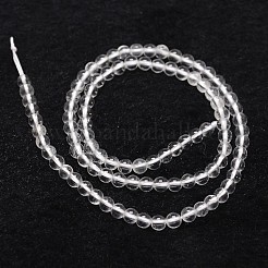 Natural Quartz Crystal Beads Strands&nbsp;X-G-D840-61-4mm