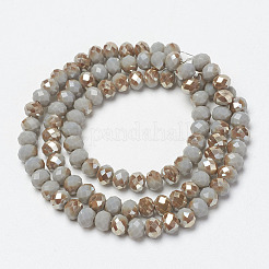 Electroplate Opaque Solid Color Glass Beads Strands&nbsp;EGLA-A034-P4mm-K03