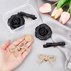 6Pcs 3 Styles PU Leather & Alloy Rhinestone Shoes Charms&nbsp;AJEW-PH01658