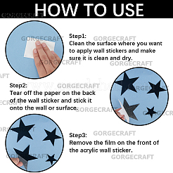 4Bags Acrylic Star Stickers&nbsp;DIY-GF0012-46C