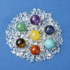 Natural & Synthetic Gemstone Healing Round Ornaments&nbsp;AJEW-FS0001-13B