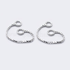 Anti-Tarnish Rhodium Plated 925 Sterling Silver Box chain&nbsp;STER-K171-10P