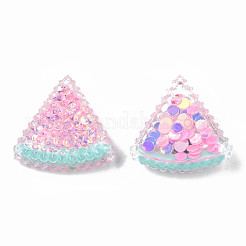 Autumn Theme Transparent Epoxy Resin Cabochons&nbsp;CRES-N034-04