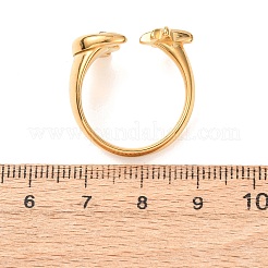 304 Stainless Steel Rhinestone Cuff Open Rings&nbsp;RJEW-E302-05G