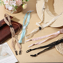 5Pcs 5 Colors Polycotton Hat Flexible Removable Chin Cord&nbsp;AJEW-CA0005-19